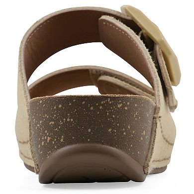 White Mountain Fearful Women's Slip-On Wedge Sandals