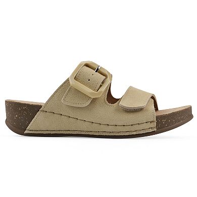 White Mountain Fearful Women's Slip-On Wedge Sandals