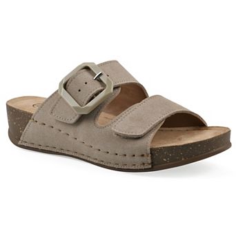 White Mountain Fearful Women's Slip-On Wedge Sandals