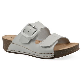 White Mountain Fearful Women's Slip-On Wedge Sandals
