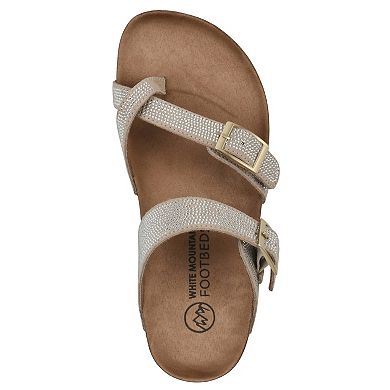 White Mountain Grays Women's Cushioned Footbeds Sandals