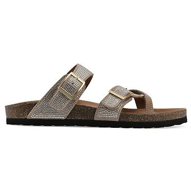 White Mountain Grays Women's Cushioned Footbeds Sandals