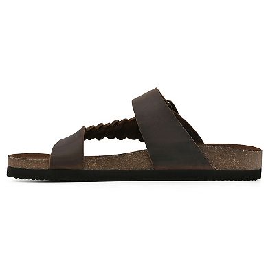 White Mountain Happier Women's Cushioned Slide Sandals