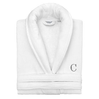 Linum Home Textiles Turkish Cotton Serif Personalized Anovia Velour Bathrobe