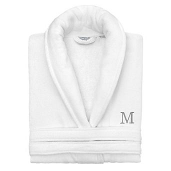 Linum Home Textiles Turkish Cotton Serif Personalized Anovia Velour Bathrobe