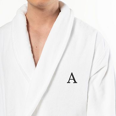 Linum Home Textiles Turkish Cotton Embroidered Personalized Anovia Velour Bathrobe