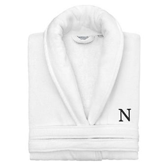 Linum Home Textiles Turkish Cotton Embroidered Personalized Anovia Velour Bathrobe