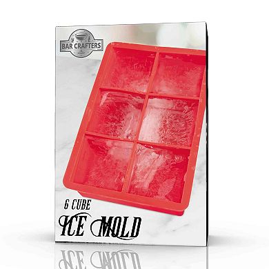 Bar Crafters Silicone Ice Mold 6-Cube Ice Tray