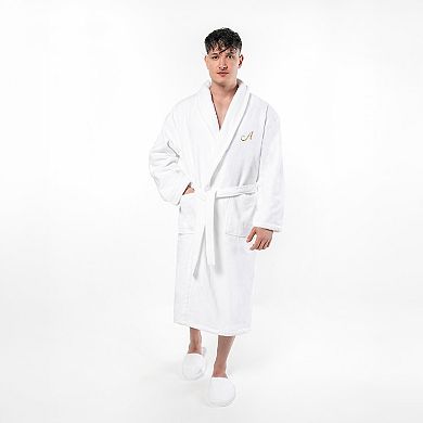 Linum Home Textiles 100% Turkish Cotton Personalized Unisex Velour Bathrobe