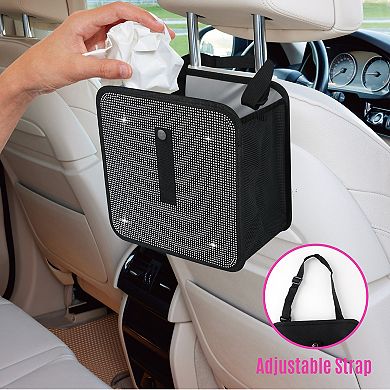 DIRTY DOG Bling Waterproof Auto Foldable Trash Can