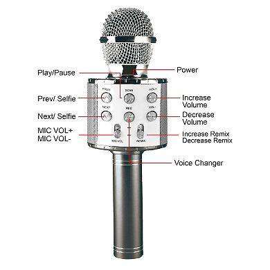 Nifty LED Karaoke Microphone with Bluetooth Connectivity