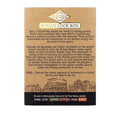 Project Genius Roman Lock Box Secret Gift Box Puzzle