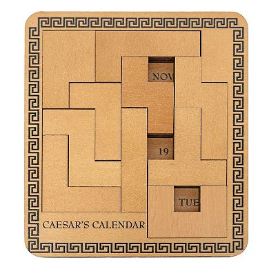 Project Genius Caesar's Calendar Wooden Puzzle Game