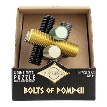 Project Genius Bolts of Pompeii Interlocking Metal Burr Puzzle
