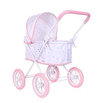 Acorn Avenue Classic Folding Baby Doll Strolling Pram with Canopy