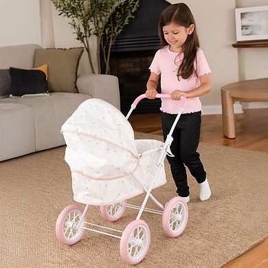 Acorn Avenue Classic Folding Baby Doll Strolling Pram with Canopy