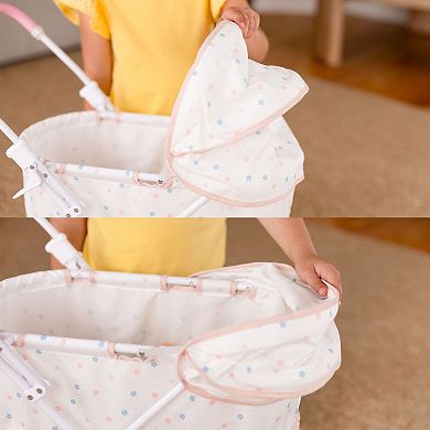 Acorn Avenue Classic Folding Baby Doll Strolling Pram with Canopy