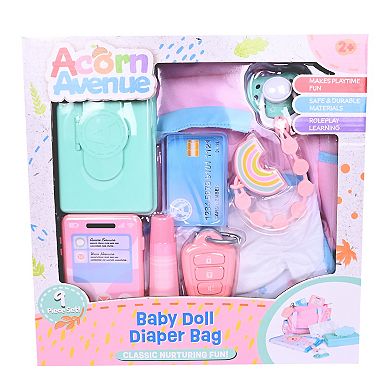 Acorn Avenue 9-pc. Baby Doll Diaper Bag Playset