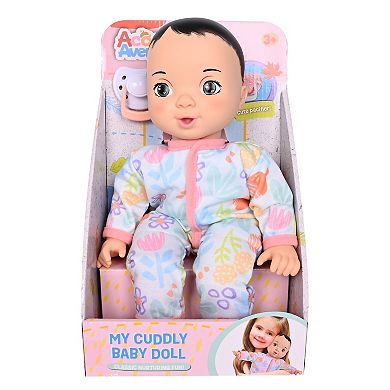 Acorn Avenue My Cuddly Baby Doll 14-in. Soft Body Black Hair Doll With Removable Clothes & Pacifier