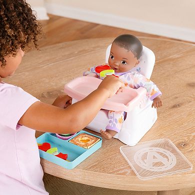 Acorn Avenue My Cuddly Baby Doll 14-in. Soft Body Brown Hair Doll With Removable Clothes & Pacifier Accessory