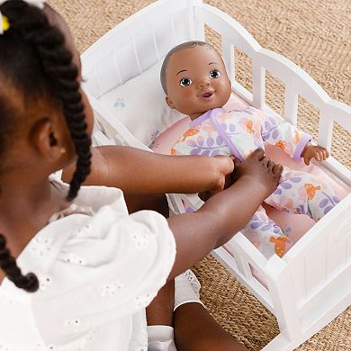 Acorn Avenue My Cuddly Baby Doll 14-in. Soft Body Brown Hair Doll With Removable Clothes & Pacifier Accessory