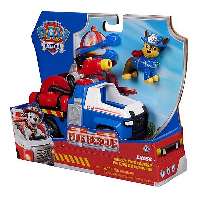PAW Patrol Fire Rescue Chase Cruiser with Action Figure and Projectile Launcher