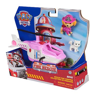 PAW Patrol Skye Rescue Fire Chopper with Action Figure & Kitty Friend
