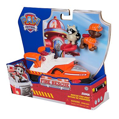 PAW Patrol Zuma Rescue Fire Boat with Action Figure & Lifesaver Toy