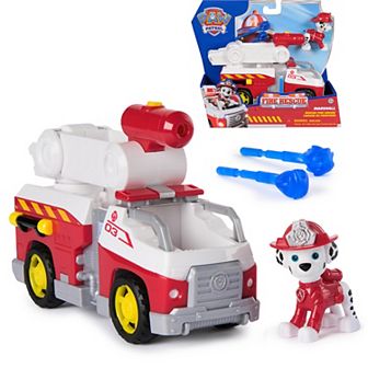 PAW Patrol Fire Rescue: Marshall Rescue Toy Fire Engine with Action Figure with Projectile Launcher