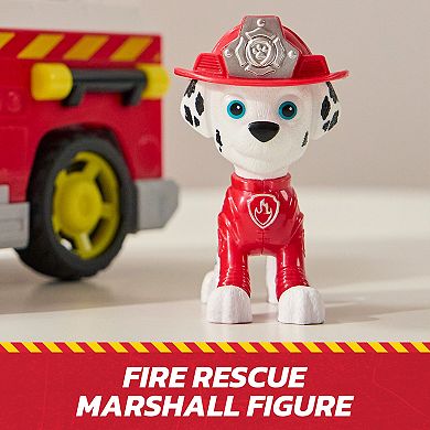 PAW Patrol Fire Rescue: Marshall Rescue Toy Fire Engine with Action Figure with Projectile Launcher