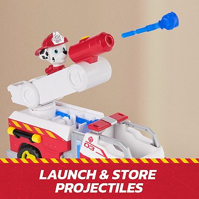 PAW Patrol Fire Rescue: Marshall Rescue Toy Fire Engine with Action Figure with Projectile Launcher