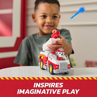 PAW Patrol Fire Rescue: Marshall Rescue Toy Fire Engine with Action Figure with Projectile Launcher