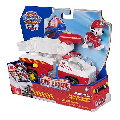 PAW Patrol Fire Rescue: Marshall Rescue Toy Fire Engine with Action Figure with Projectile Launcher