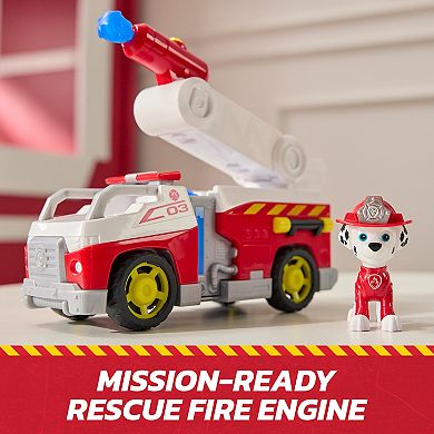 PAW Patrol Fire Rescue: Marshall Rescue Toy Fire Engine with Action Figure with Projectile Launcher