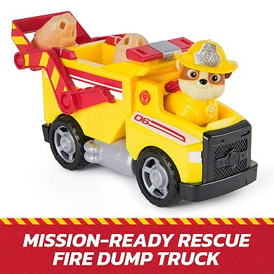 PAW Patrol Rubble Rescue Fire Dump Truck with Action Figure and Projectiles