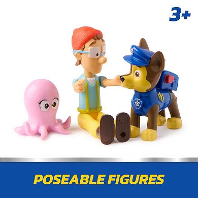 PAW Patrol Chase & Captain Turbot 2-pc. Action Figure Pack with Baby Octopus Toy