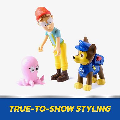 PAW Patrol Chase & Captain Turbot 2-pc. Action Figure Pack with Baby Octopus Toy