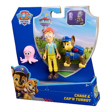 PAW Patrol Chase & Captain Turbot 2-pc. Action Figure Pack with Baby Octopus Toy