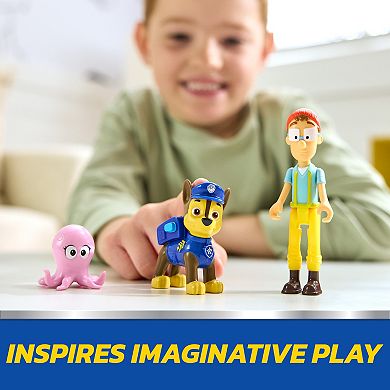 PAW Patrol Chase & Captain Turbot 2-pc. Action Figure Pack with Baby Octopus Toy