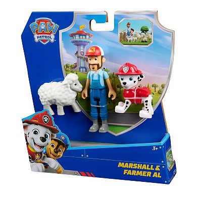 PAW Patrol Marshall & Farmer Al 2-pc. Action Figure Pack with Sheep Toy