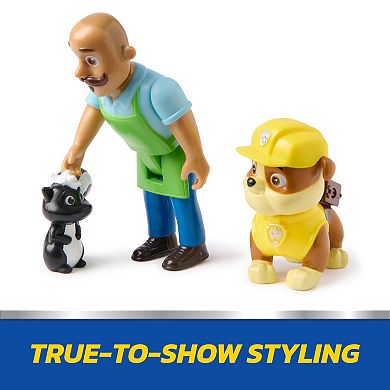 PAW Patrol Rubble & Mr. Porter 2-pc. Action Figure Pack with Skunk Toy