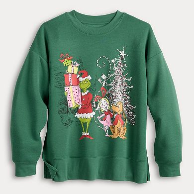 Women's Dr. Suess The Grinch Grinchmas Fleece Graphic Pullover Sweatshirt