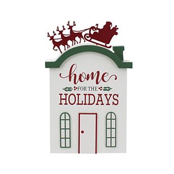 St. Nicholas Square® Holiday House Shaped Caption Box Table Decor