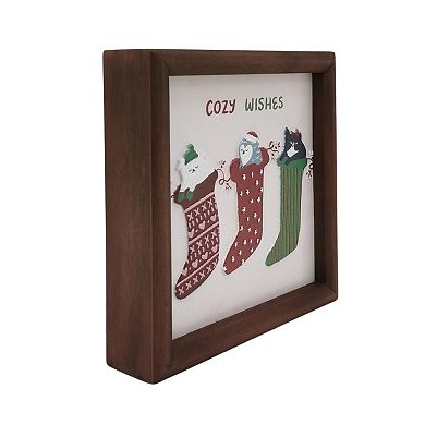 St. Nicholas Square® Cozy Wishes Caption Box Table Decor