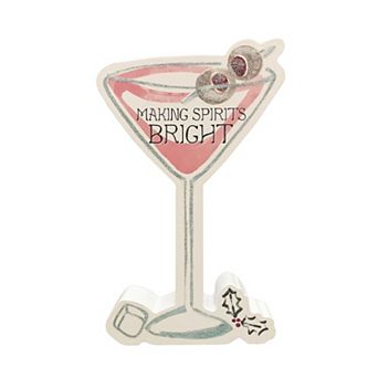 St. Nicholas Square® Holiday Martini Shaped Caption Box Table Decor