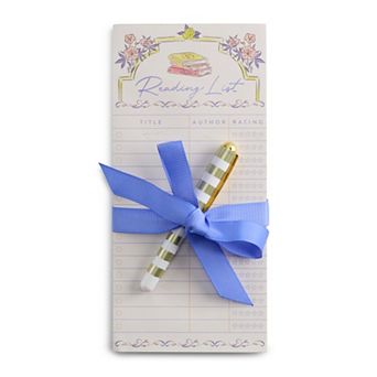 Punch Studio Reading List Notepad with Pen