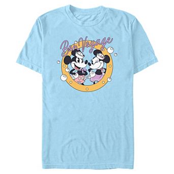 Disney's Mickey Mouse And Minnie Mouse Bon Voyage Men's Graphic Tee