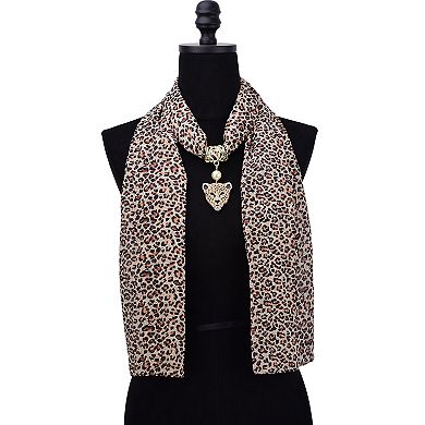 Women's Mellow World Leopard Print Pendant Scarf