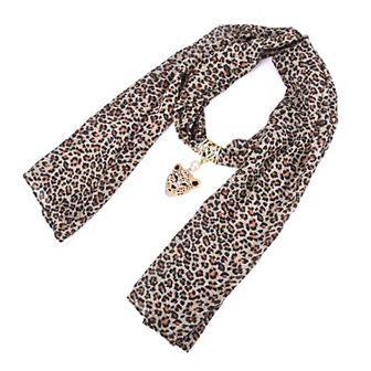 Women's Mellow World Leopard Print Pendant Scarf