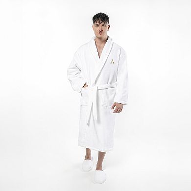 Linum Home Textiles Turkish Cotton Personalized Anovia Velour Bathrobe